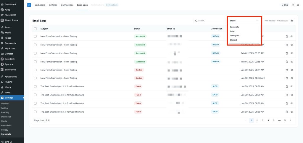 Introduction to Email Logs Tab Staus 1024x485