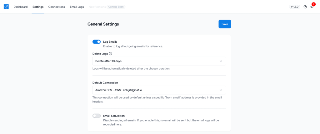 suremail-email-log-settings
