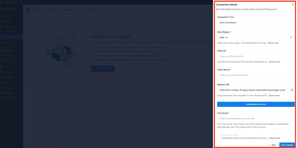 Zoho Mail Select Zoho Mail